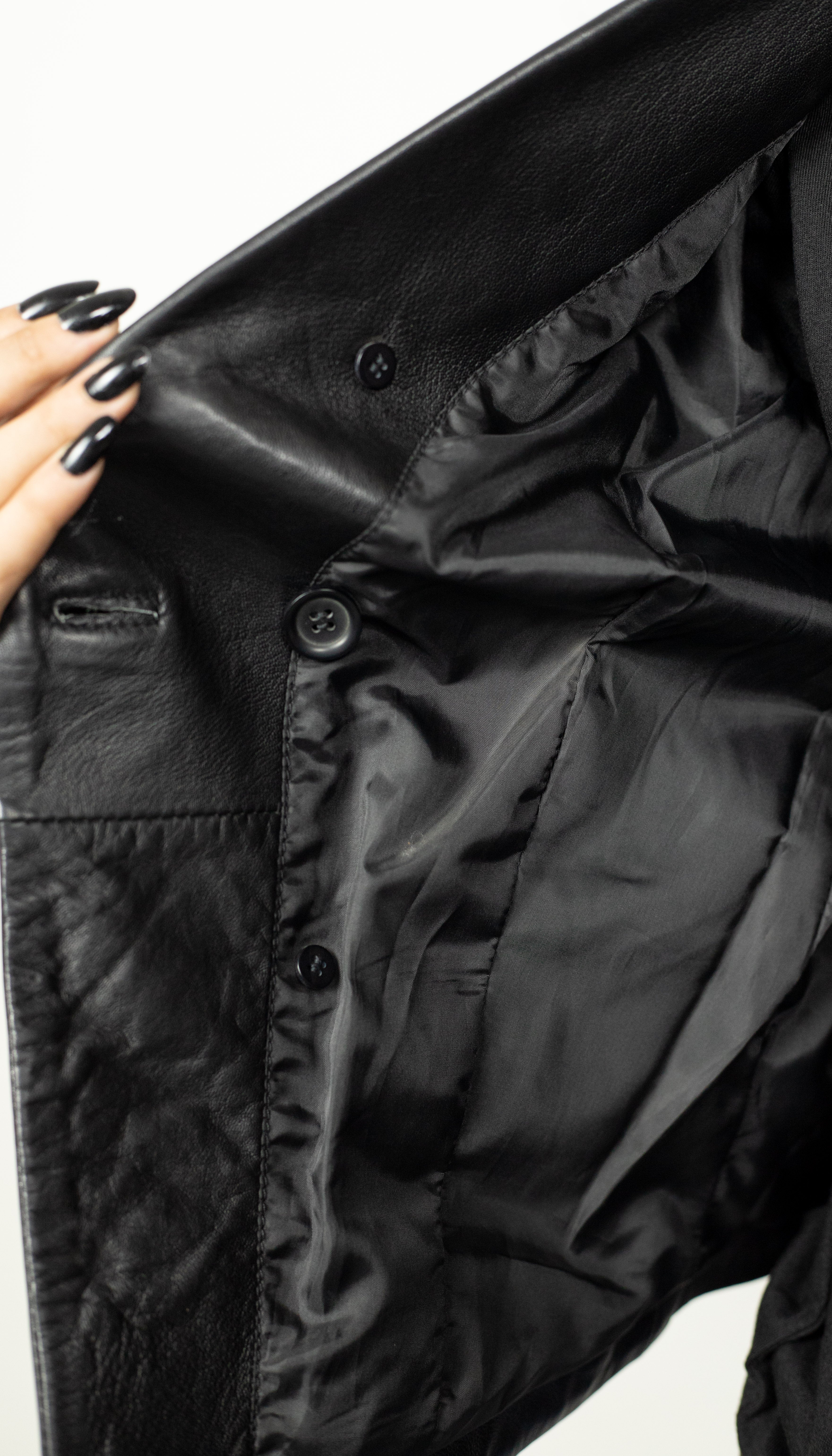 Women’s Double Breasted Leather Jacket