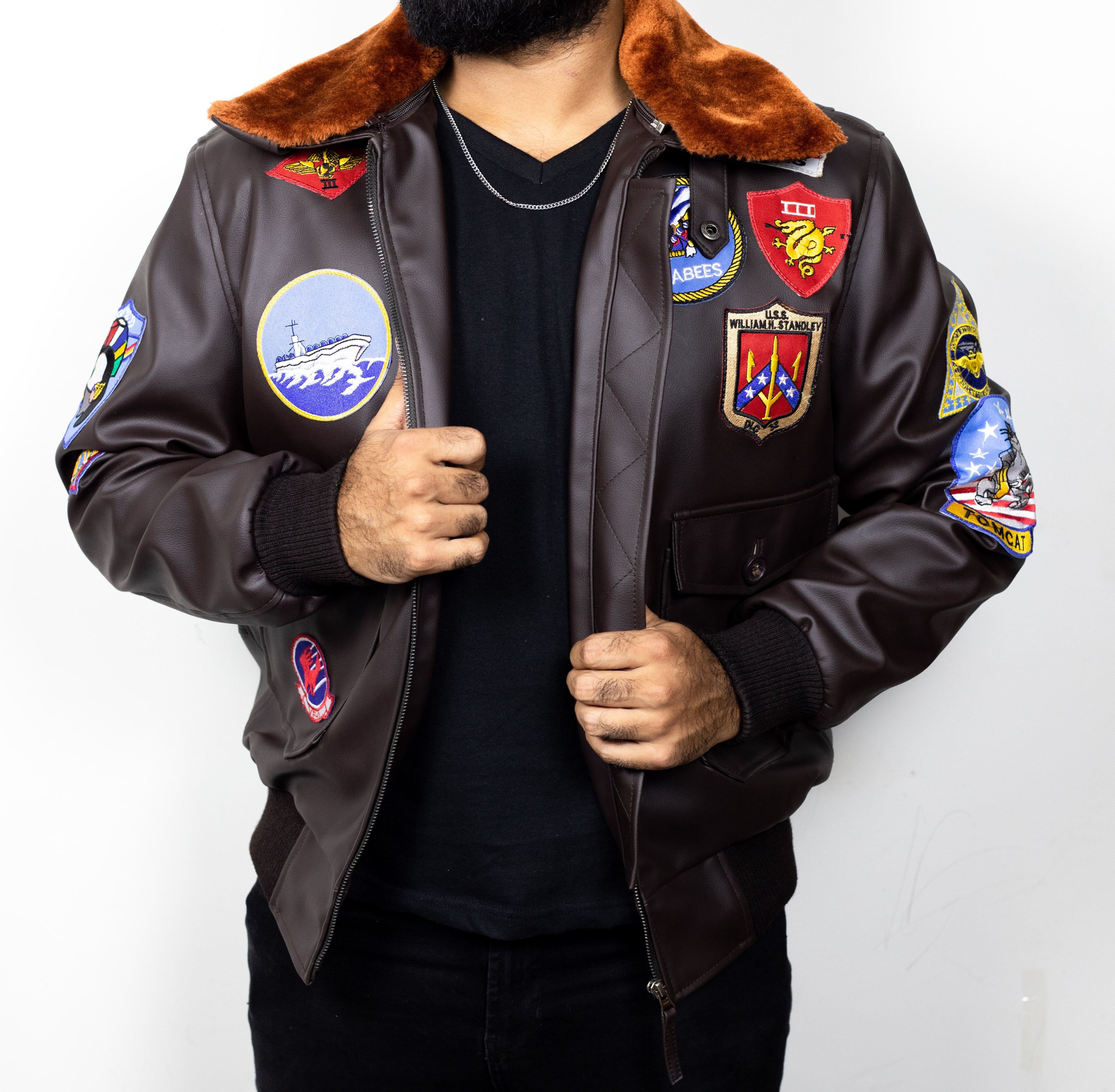 Leather Bomber Jacket