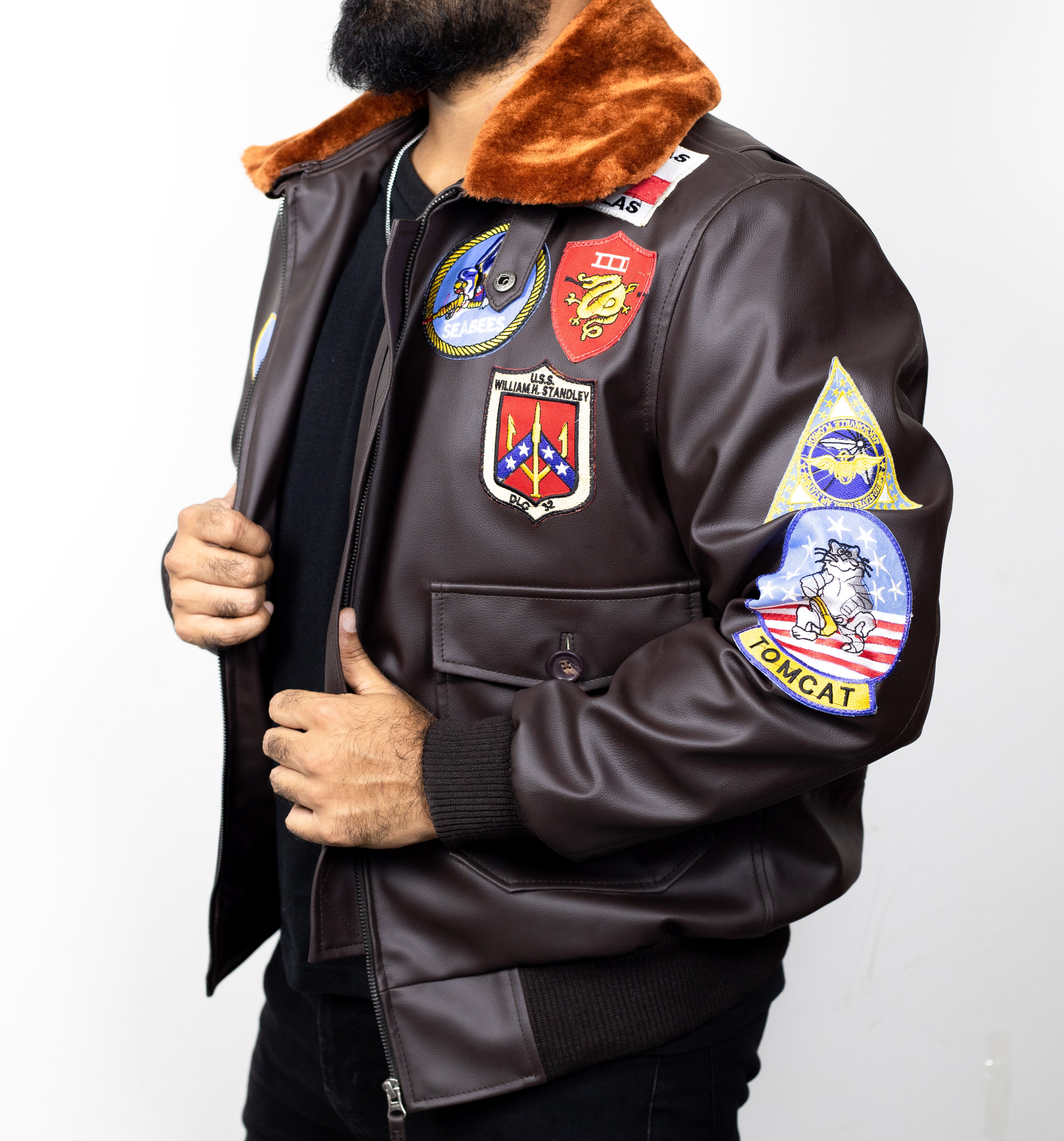 Leather Bomber Jacket