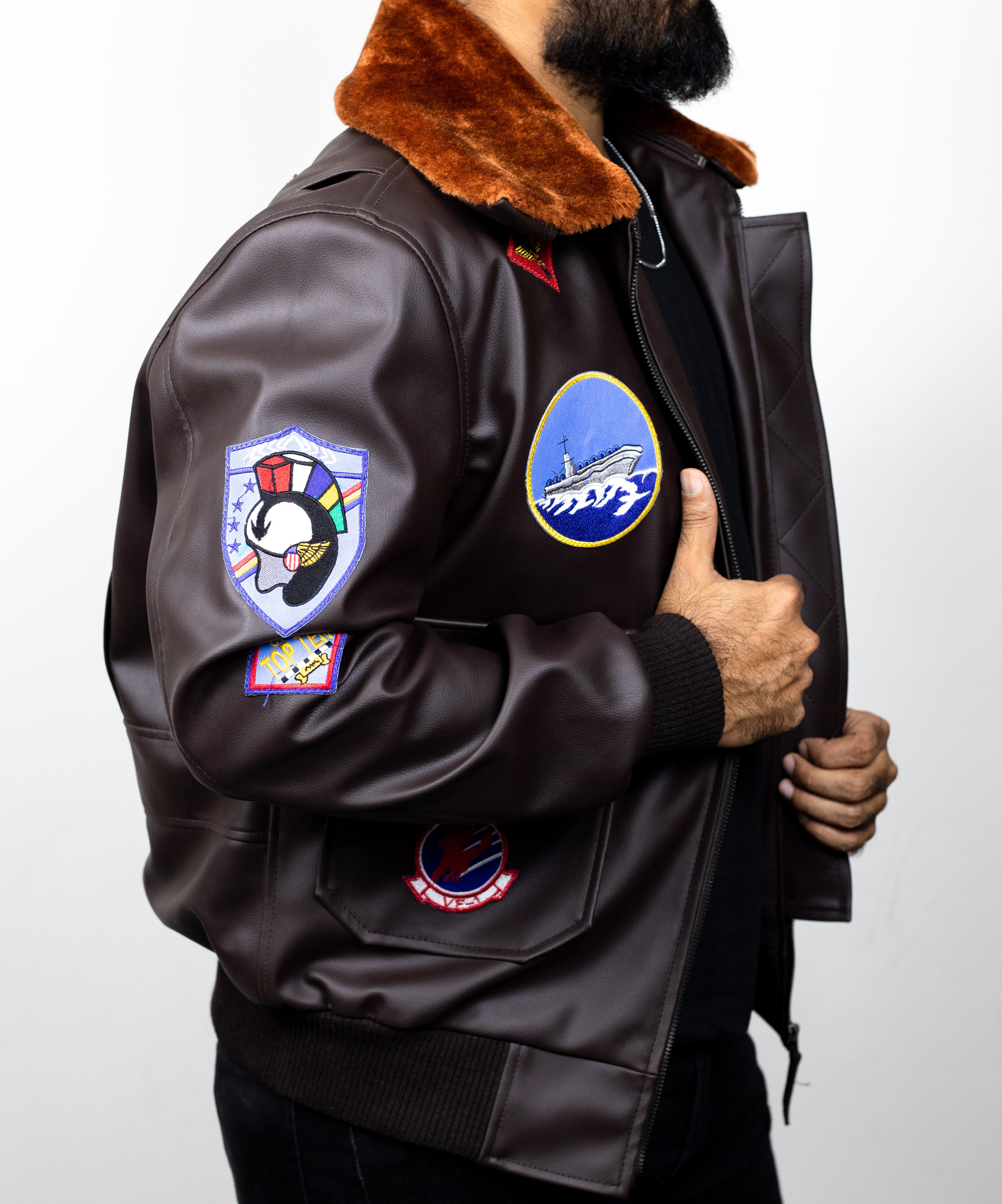 Leather Bomber Jacket