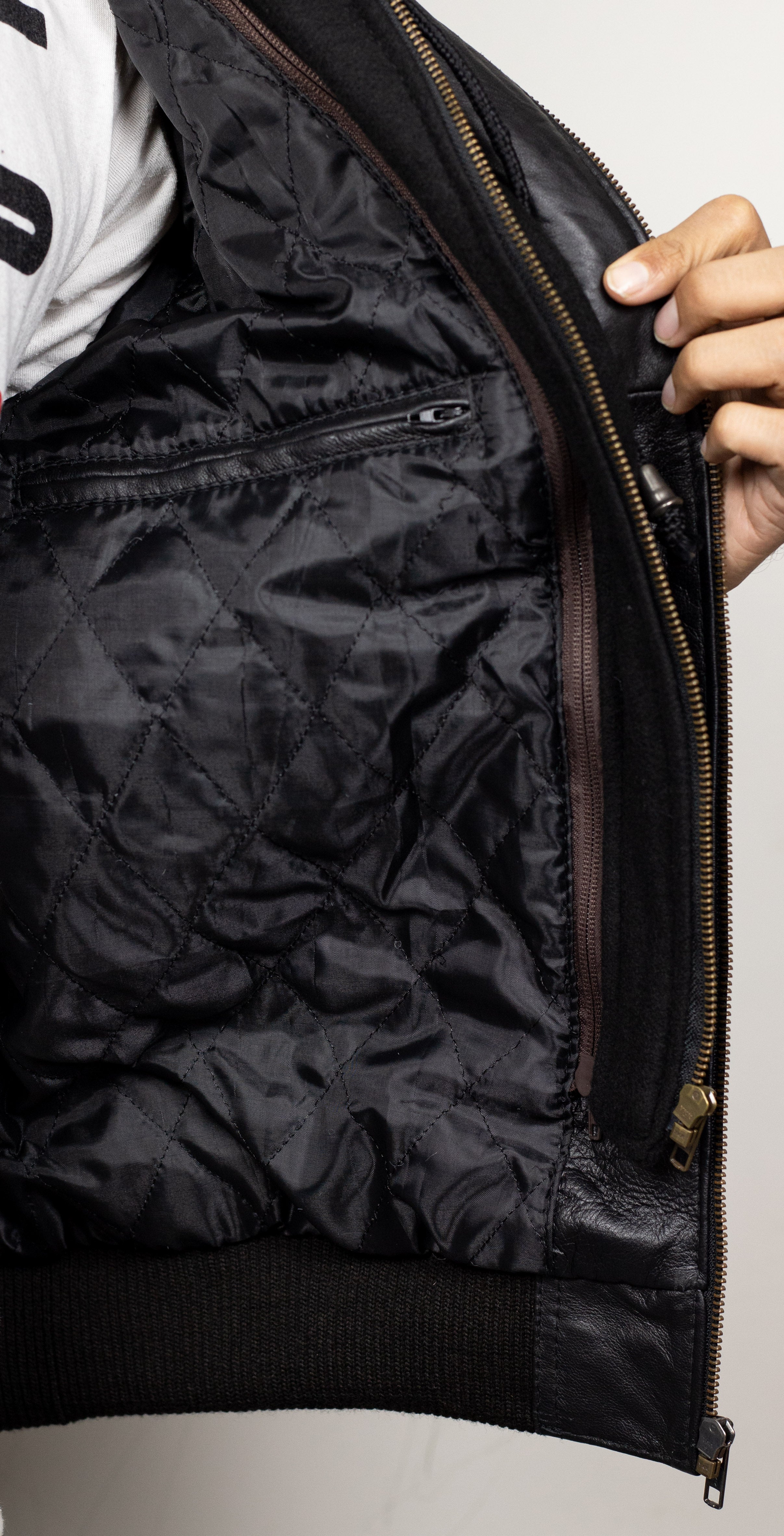 Hooded Black Leather Jacket