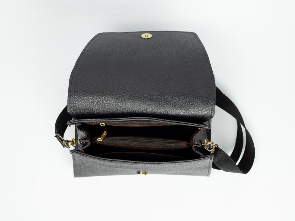 Embroidered Leather Crossbody Purse